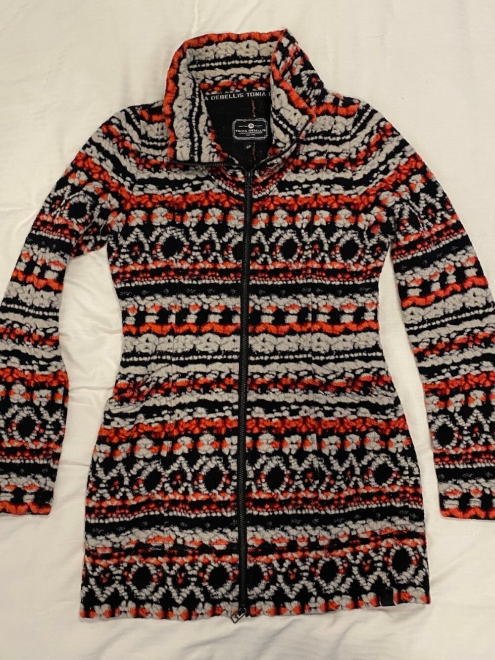 Tonia Debellis Molly Jacket/Ski Sweater - Red/black/grey